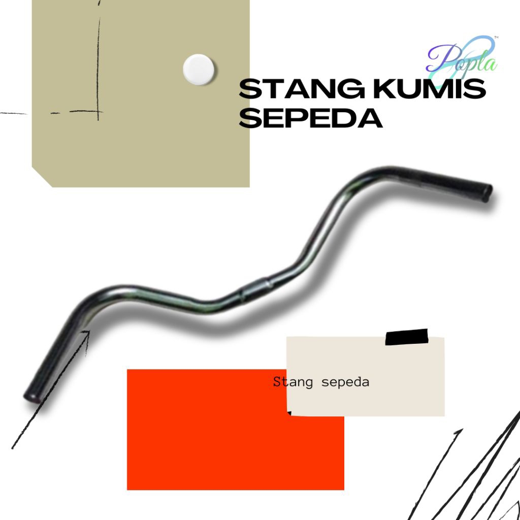 stang kumis hitam sepeda federal mini ctb minivelo mtb