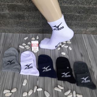 1 Lusin Kaoskaki Sport Pria Motif Mizuno / Kaos Kaki Mizuno Original Tebal