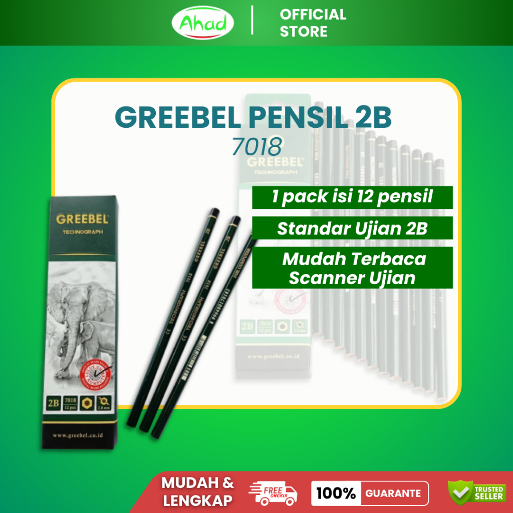 

Greebel Pensil Kayu 2B Ujian Komputer 1 Box | Pensil Ujian 2B