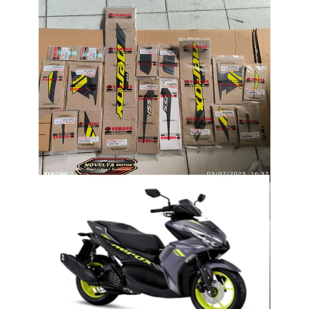 GRAPHIC STIKER STRIPING BODY NEW AEROX CONNECTED ORIGINAL YAMAHA BBP