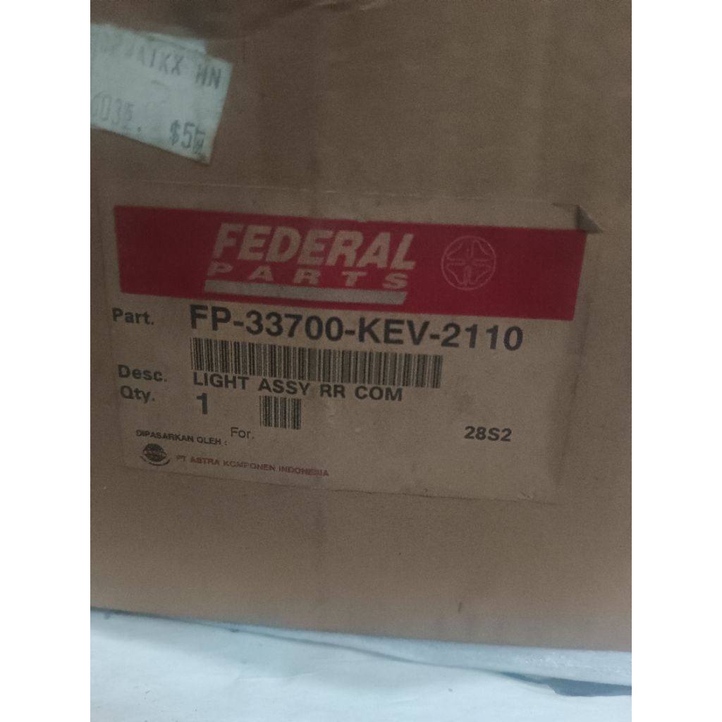 stop lamp assy honda supraX suprafit original federal astra kode part FP-33700-KEV-2110