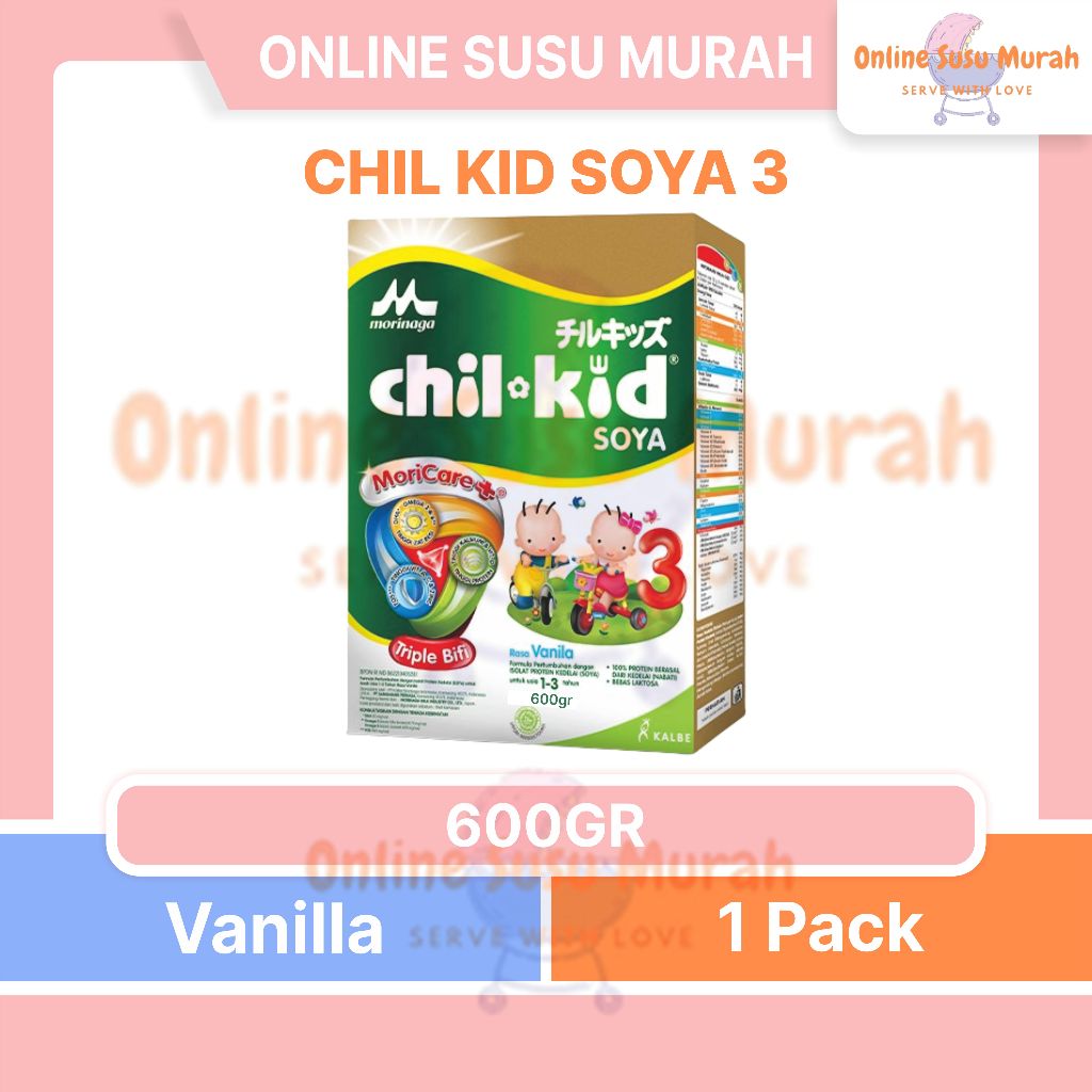 CHILKID SOYA VANILA 600 GR CHIL KID SOYA ALERGI 600GR MORINAGA SSKD