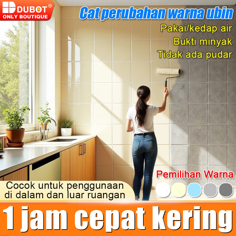 DUBOT 1jam cepat kering cat keramik lantai kamar mandi cat keramik dinding