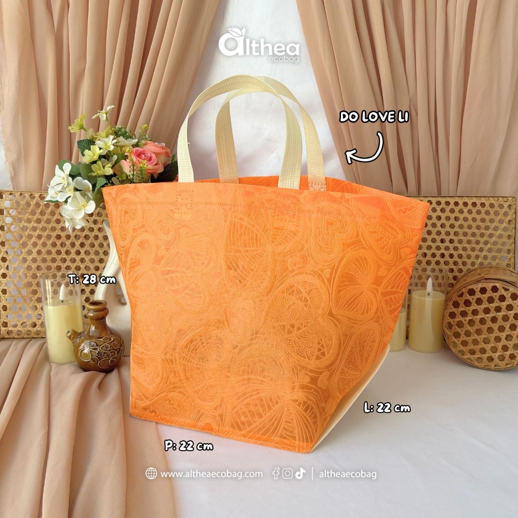 

[LUSINAN] Tas Kotak Nasi Tas Hajatan Tas Tasyakuran Tas Besek Tas Spunbond Tekstur 28x22x22