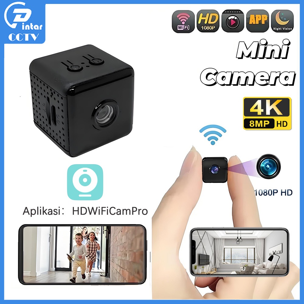 Baterai CCTV Mini 1080P Kamera Wifi Camera Mini Spy Cam Tersembunyi Kamera Pengintai Mini CCTV