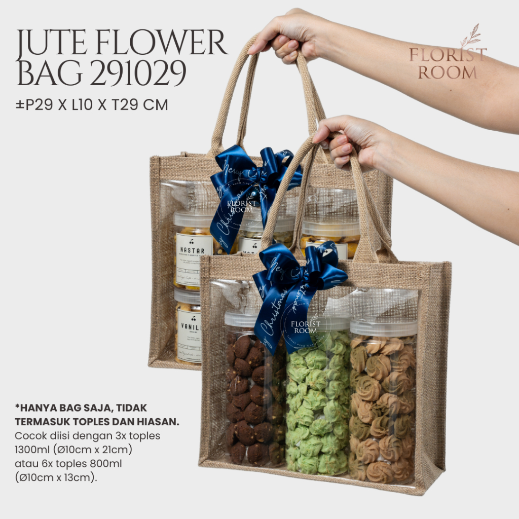 

Jute Flower Bag 291029 - Hampers - Gift - Tas - Christmas
