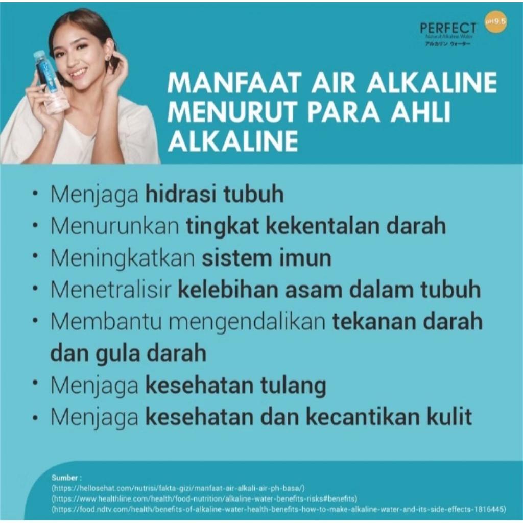 

PERFECT Alkaline Water 2L Air minum pH tinggi 9.5 lebih segar dan untuk mengurangi kembung