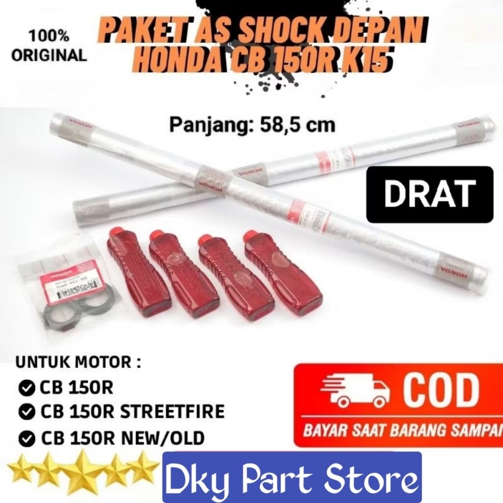 100% ORIGINAL As Shock Depan Honda kode K15 untuk CB 150R Old/new, CB 150R street fire, CB 150R tahu