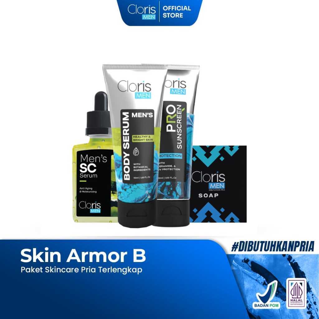 Clorismen Paket Skin Armor B - Paket Clorismen Skincare Pria Terlengkap