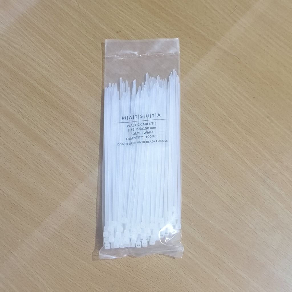 

Kabel Ties / Kabel Tie Putih, Hitam 2,5mm x 150mm