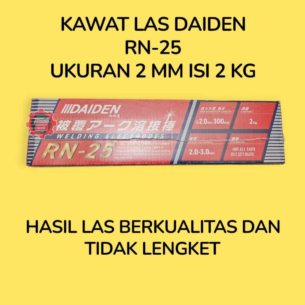 KAWAT LAS 2 MM DAIDEN RN25 DAIDEN KAWAT LAS 2 MM RN25