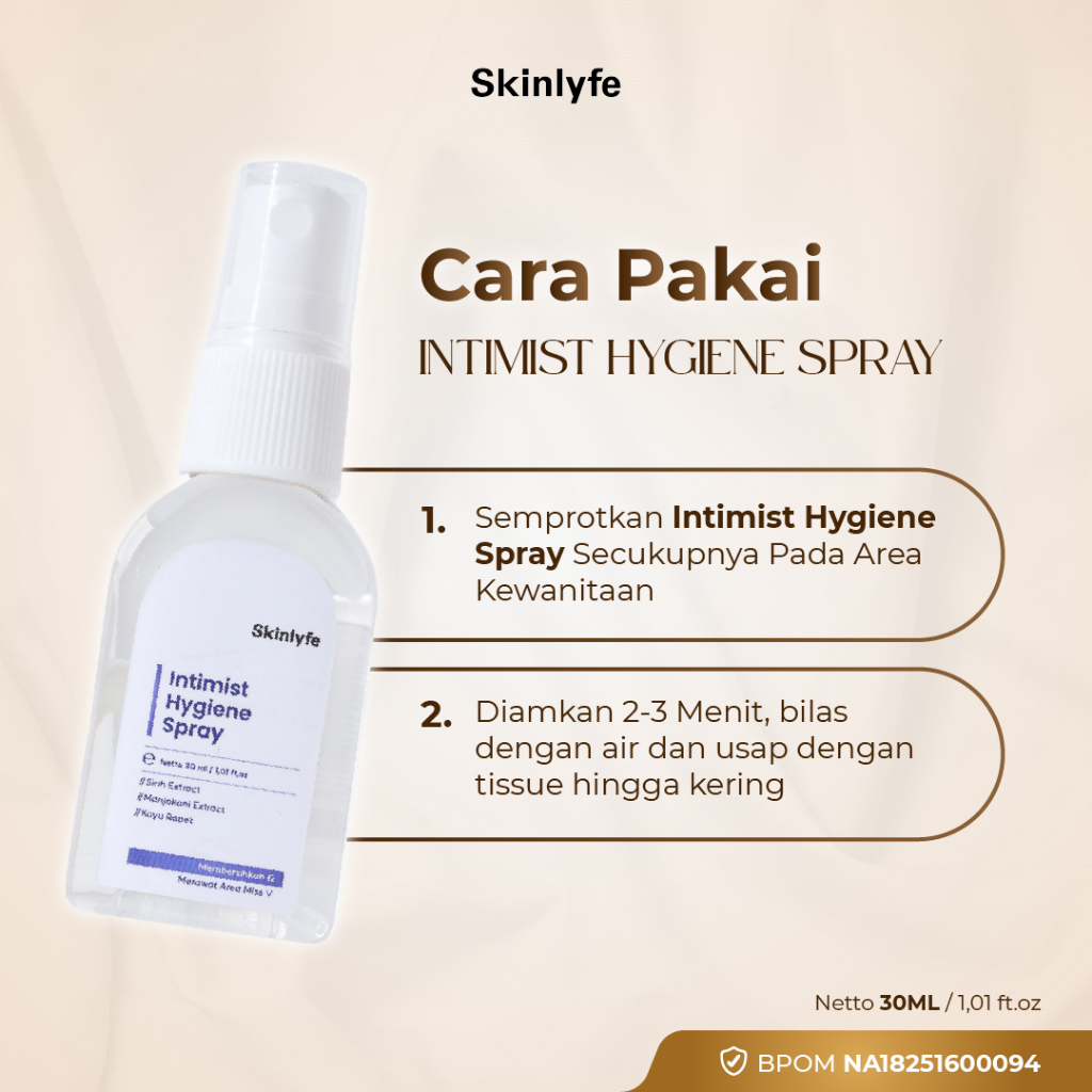Skinlyfe Miss V Spray Pewangi Miss V Pengharum Miss V Pembersih Miss V Kewanitaan BPOM