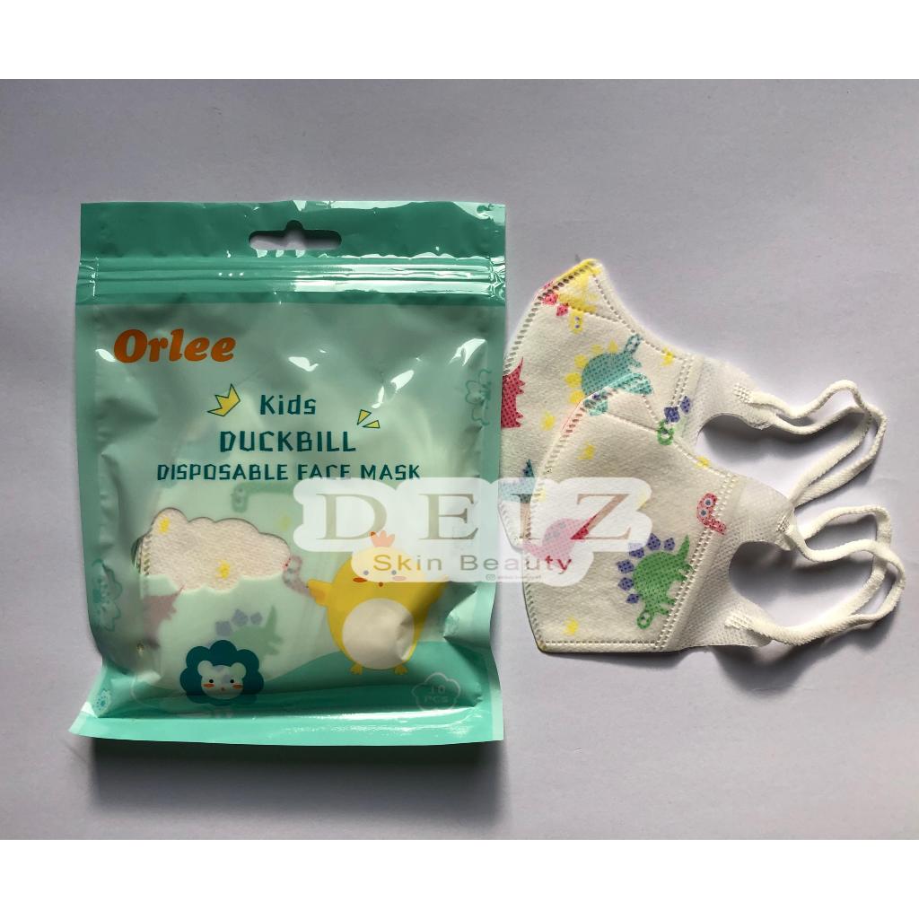 Masker Duckbill Anak/ Kids Orlee Motif 3 Ply Isi 10 Pcs