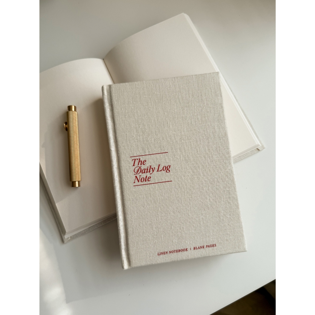 

Jurnal Book Aesthetic / Notebook Aesthetic / Buku Diary Aesthetic / THE DAILY LOG NOTE - LINEN