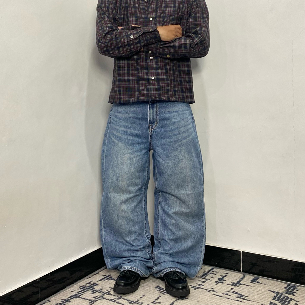 Spao baggy blue washed jeans