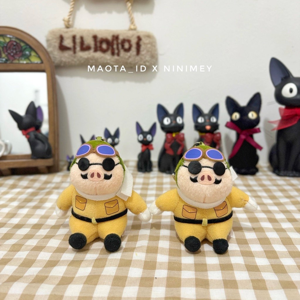 Porco Rosso Plush Keychain / Ganci Porco Rosso Studi Ghibli / Gantungan Porco Rosso