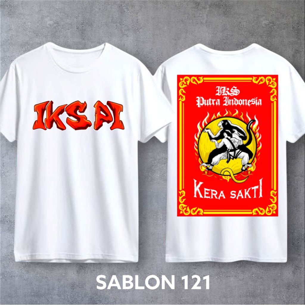 kaos iks.pi kera sakti . kaos pria .Kaos Distro Sablon 121. Kaos putih iks.pi kera sakti .katun komb