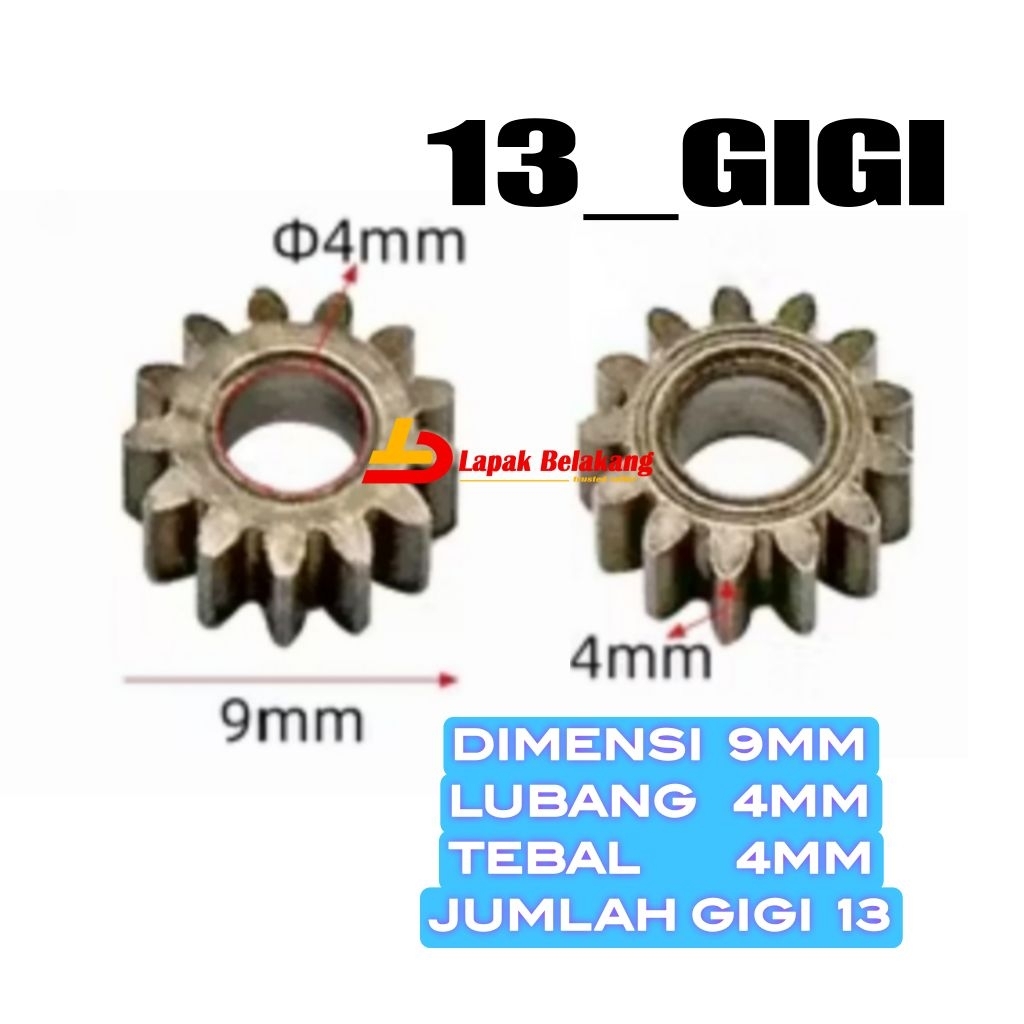 Gear Pinion 13T Gigi Planet Mesin Bor Drill Cordless Bor Baterai / Bor Impact / Bor cas
