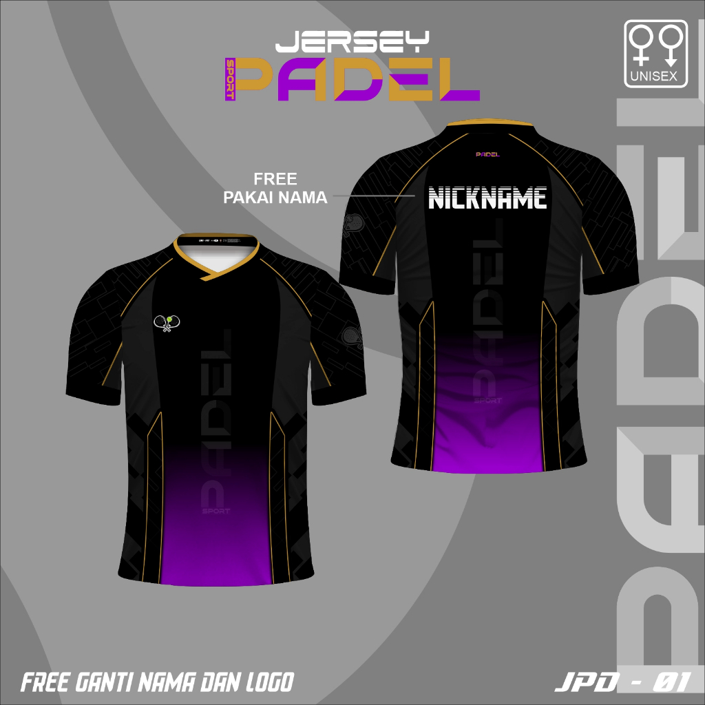 Jersey padel kaos olahraga baju padel