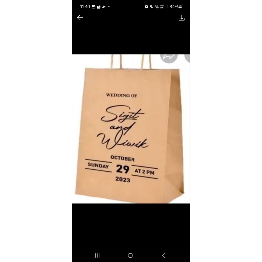 Paperbag Sablon Custom ukuran 20x20x20 |Tas Kado |Tas Souvenir |Paper Bag custom