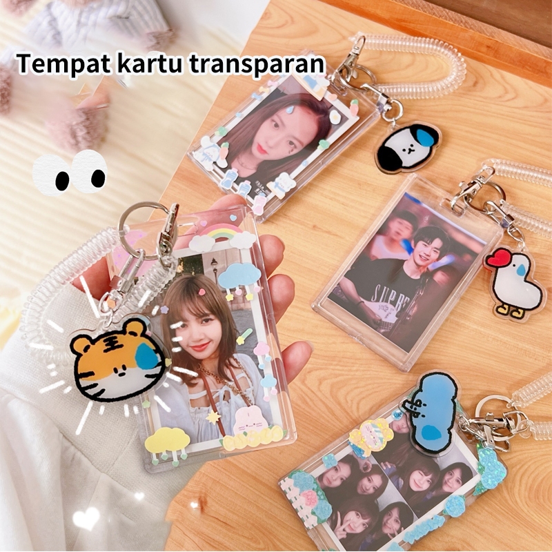 

Holder Id Card Acrylic Kartun Lucu 2 Sisi, Photocard Holder DIY Kreatif, Tempat Kartu Idol K-Pop & Id Card