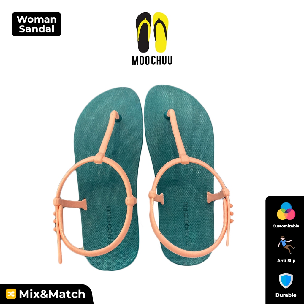 Moo Chuu Sandal Custom MC14 – Pilih Warna Tapak & Tali Sendiri