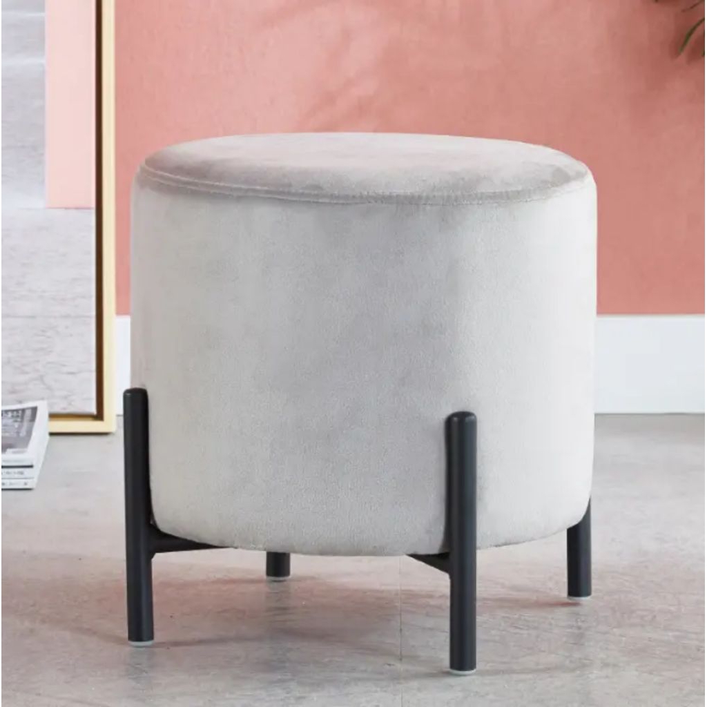 STOOL BULAT KAKI BESI SOFA STOOL BULAT