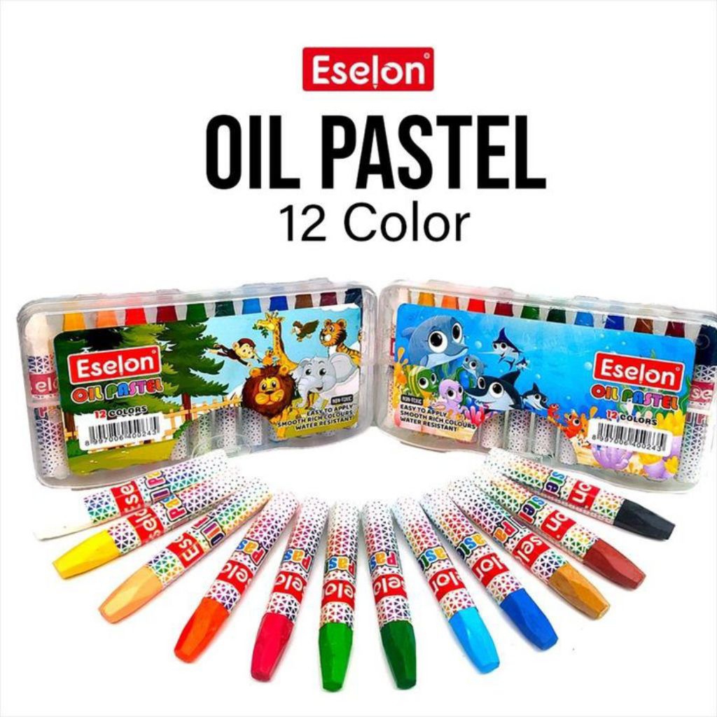 

krayon oil pastel eselon 12 warna