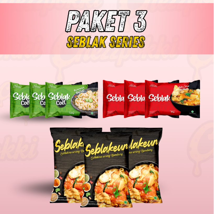

JOYJAN X MARENTA [ 3 PCS ] Paket Seblak coet Seblak Jadul Seblakeun Instan Komplit Khas Bandung Viral Pedas Gurih Nikmat Instan