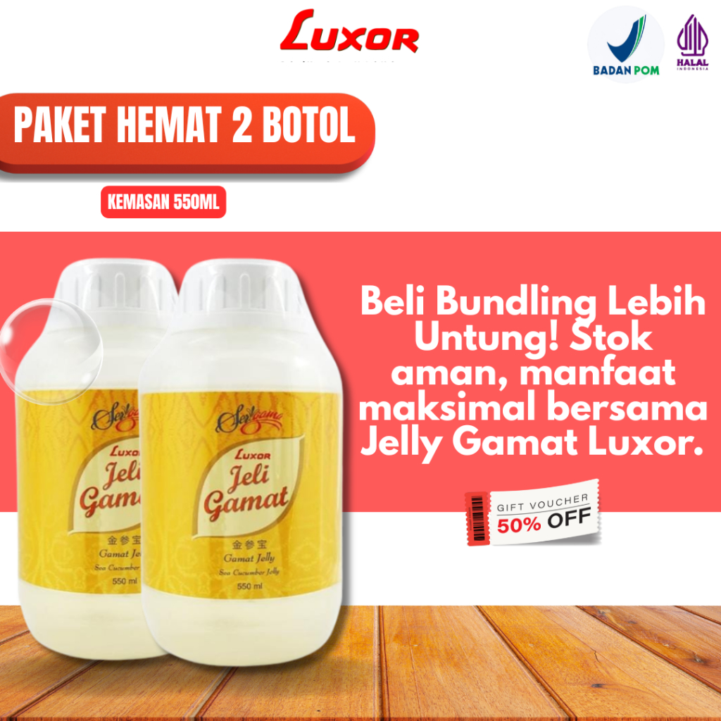 Jelly Gamat Luxor Paket Bundling 550ML Asli Original Made In Malaysia