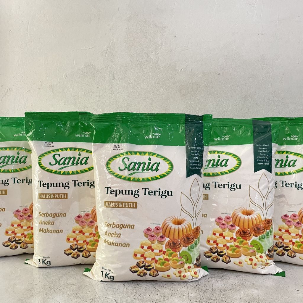

Sania tepung terigu serbaguna 1 kg | tepung terigu protein sedang | tepung terigu serbaguna