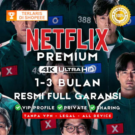 [STREAM] NETFLIX PREMIUM 1 SAMPAI 3 BULAN GARANSI
