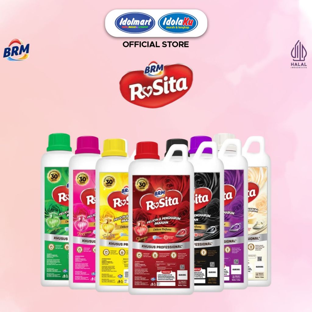 IDOLMART BRM Pelicin & Pengharum Pakaian 1000 ml Pewangi Loundry Original