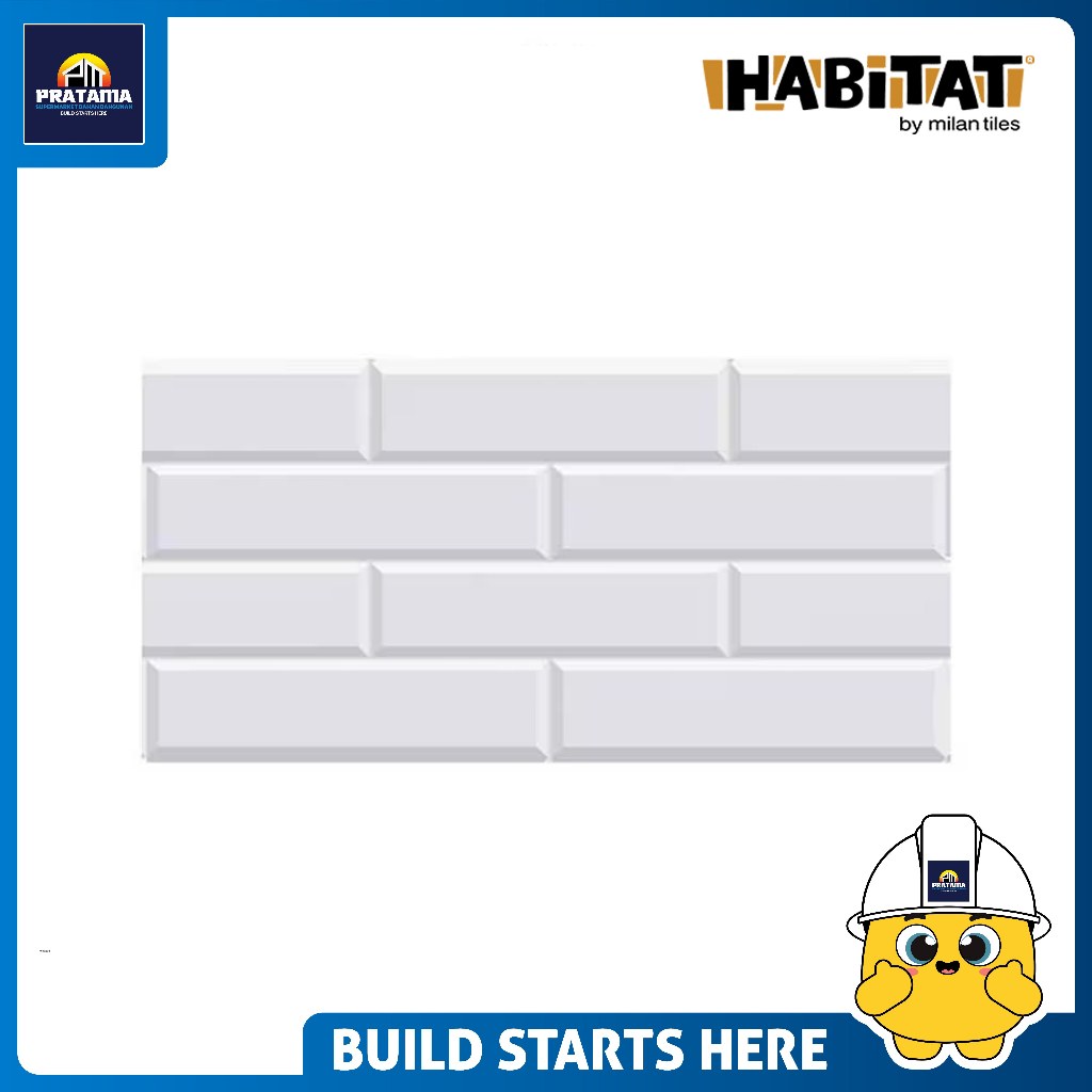 HABITAT - KERAMIK HABITAT 25 X 50 BRICKS WHITE KW1
