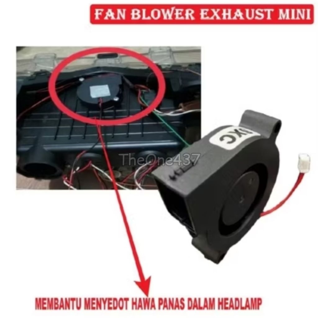 Original Kipas Pendingin Lampu Headlamp Fan Cooling Turbo Exhaust Headlamp 5 X 5 Cm Mini Blower Fan 