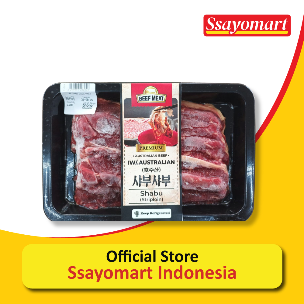

DAGING SAPI PREMIUM / AUSTRALIAN BEEF IW/.AUSTRALIAN STRIPLOIN / SHABU 300GR / KUKGORI 300GR / YANGJI 300GR