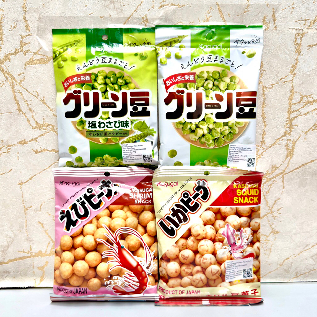 

Kasugai Green Peas Wasabi Squid Shrimp Peanut Kacang Jepang