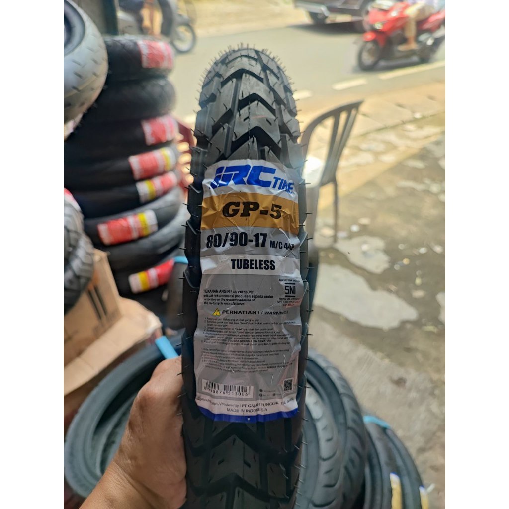 (BAYAR DITEMPAT) BAN IRC 80/90-17 GP5 TUBELESS Ban Motor REVO, SUPRA, JUPITER, SUPER CUB C 125, REVO