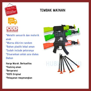 Set 10 Pcs Mainan Ak 47 Peluru Karet