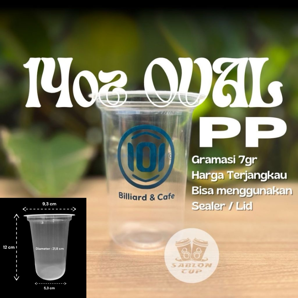 SABLON CUP PP Oval STARINDO (14oz 7gr oval)