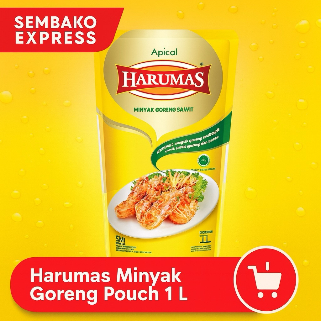 

Harumas Minyak Goreng Pouch 1 Liter – Minyak Sawit Berkualitas