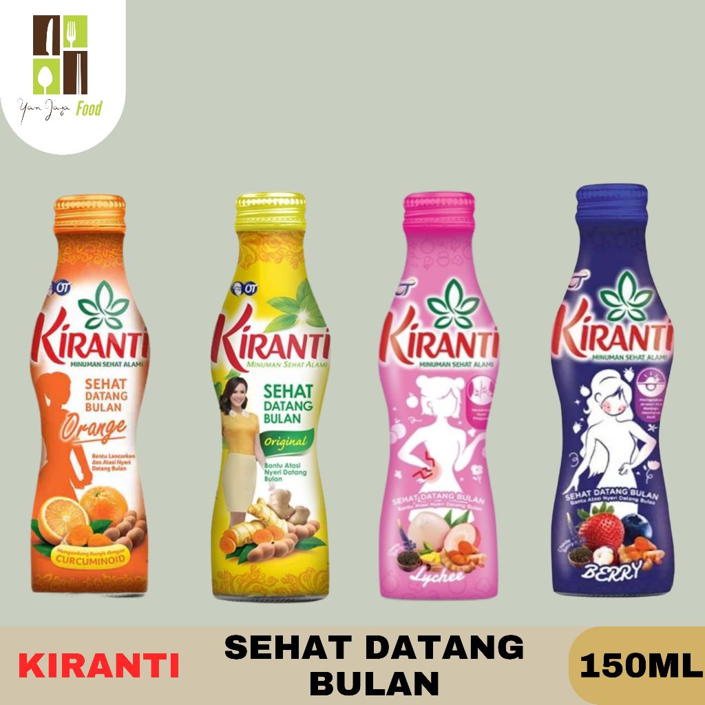 

Kiranti Sehat Datang Bulan 150ml / Minuman Herbal Untuk Masalah Kewanitaan / Original / Orange Juice / Lychee Juice / Berry Juice