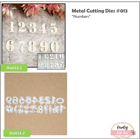 

Metal Cutting Dies Number Angka Dies Stencil Stensil for journal, jurnal, bujo, scrapbooking, cards