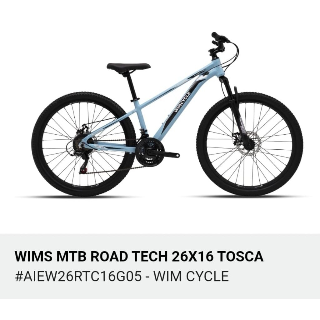Sepeda MTB Wimcycle Roadtech Canning 26 Inch  2 x 7 Speed Frame Alloy Disc Brake