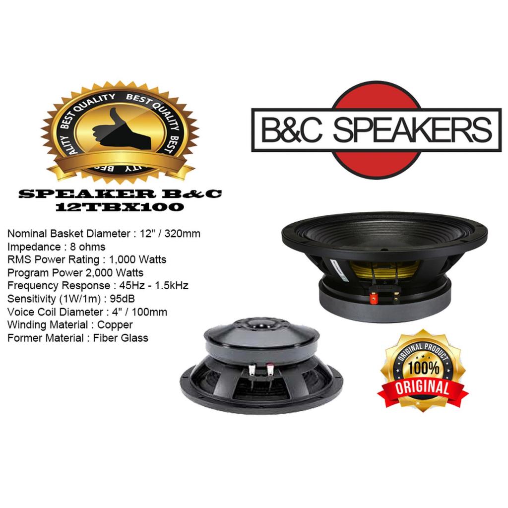 SPEAKER B&C ITALY 12TBX100 NEW original italy