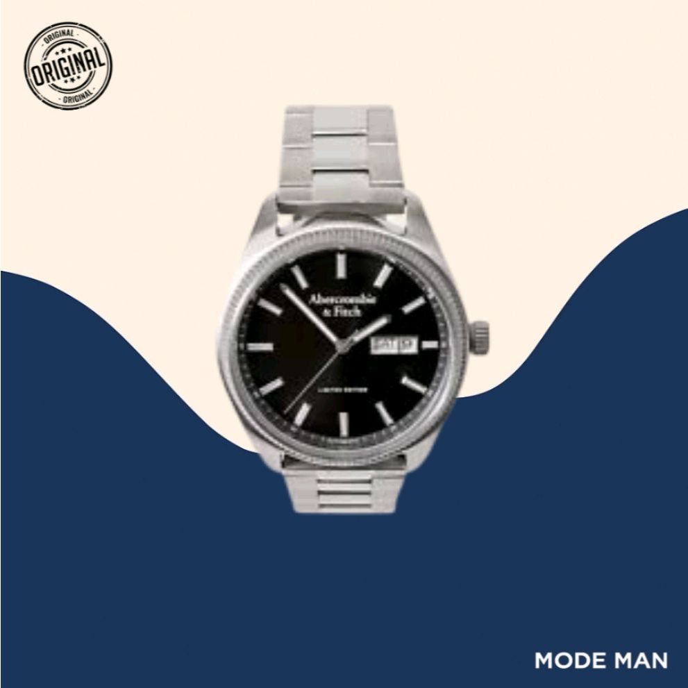 Abercrombie & Fitch Limited Edition Metal-Strap Watch – Case 40mm, Dial Luminous, Jam Tangan Analog 