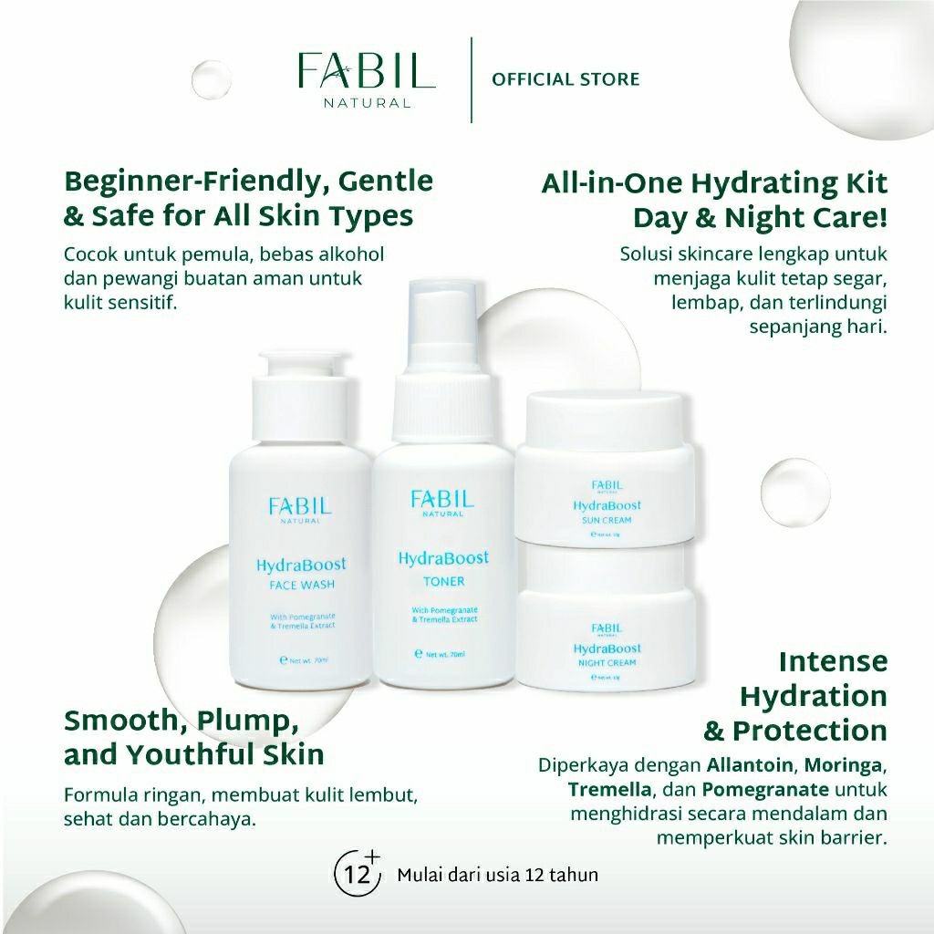 hydrabost travel/paket skincare fabil