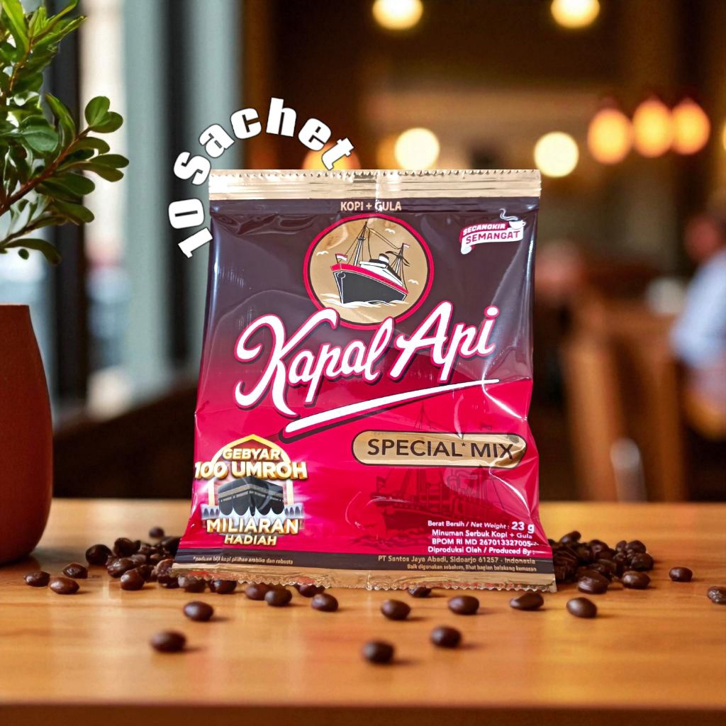 

Kopi Kapal Api Spesial Mix 23 gr X 10 Sachet / Kapal api sachet