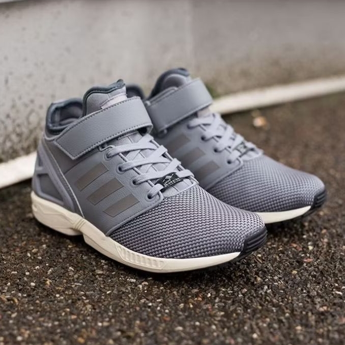 ADIDAS ZX FLUD NPS MID TORSION ORIGINAL SNEAKERS HIGH TOP SEPATU OLAHRAGA PRIA SIZE 47 1/2 GREY COLO