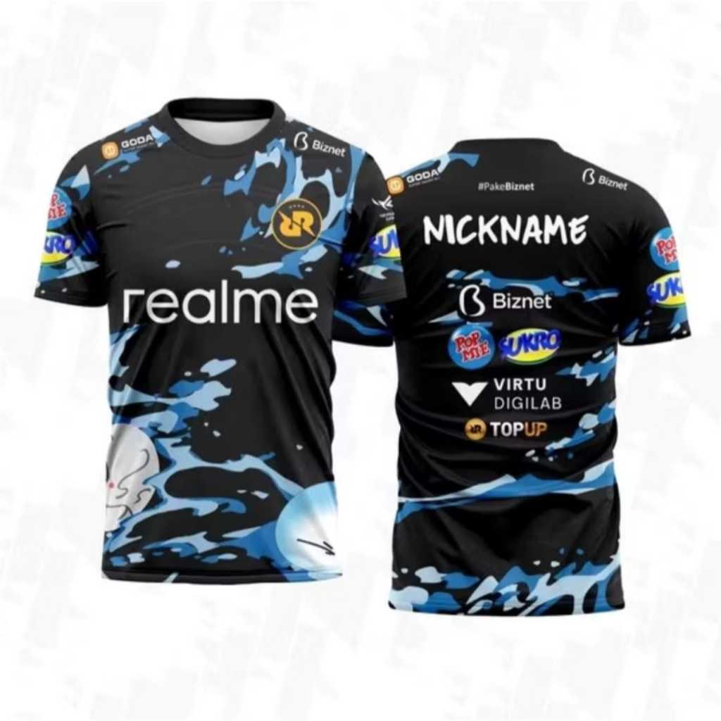 JERSEY RRQ MPL S15 HITAM - FREE NICKNAME DAN NO PUNGGUNG - FULL PRINTING SUBLIMATION